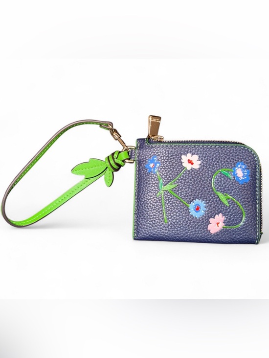 kate spade Handbags - kate spade In The Garden Embossed Leather Compact Wallet in Navy Multi NWOT